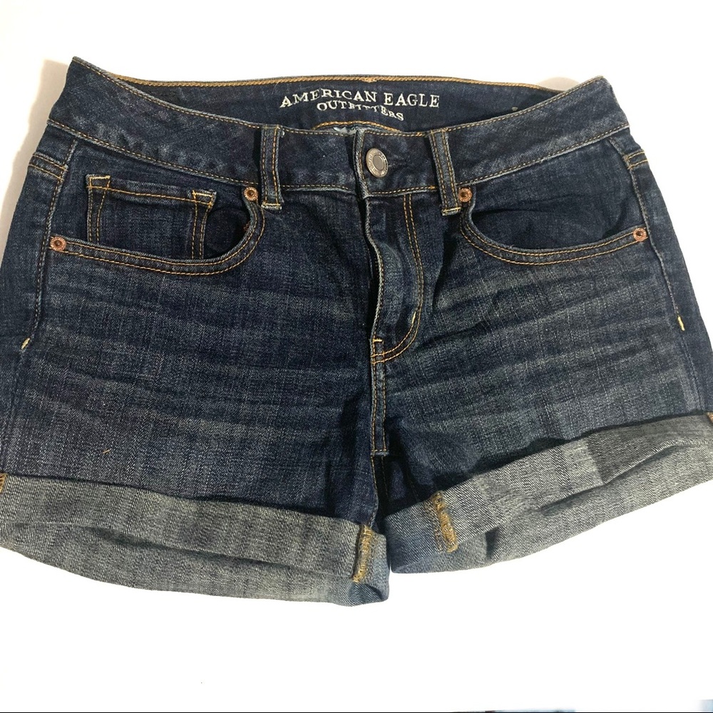 American Eagle Midi Jean Shorts 8